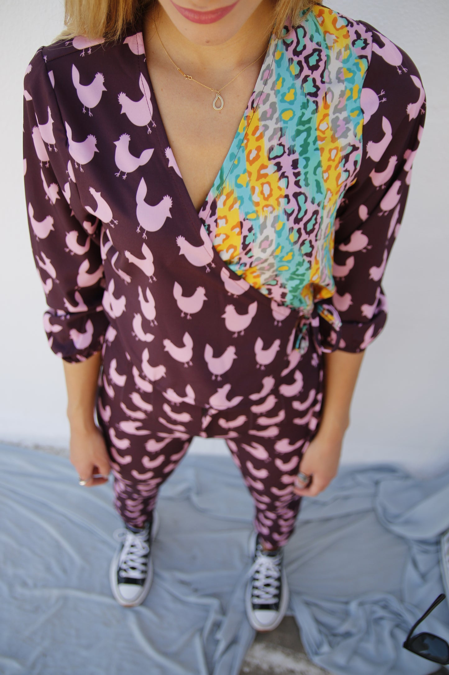 Rooster Wrap Top